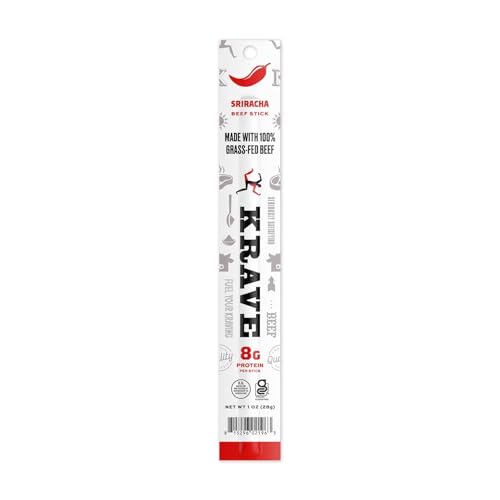 Krave Sriracha Beef Snack Sticks, Case of 24, 1 oz