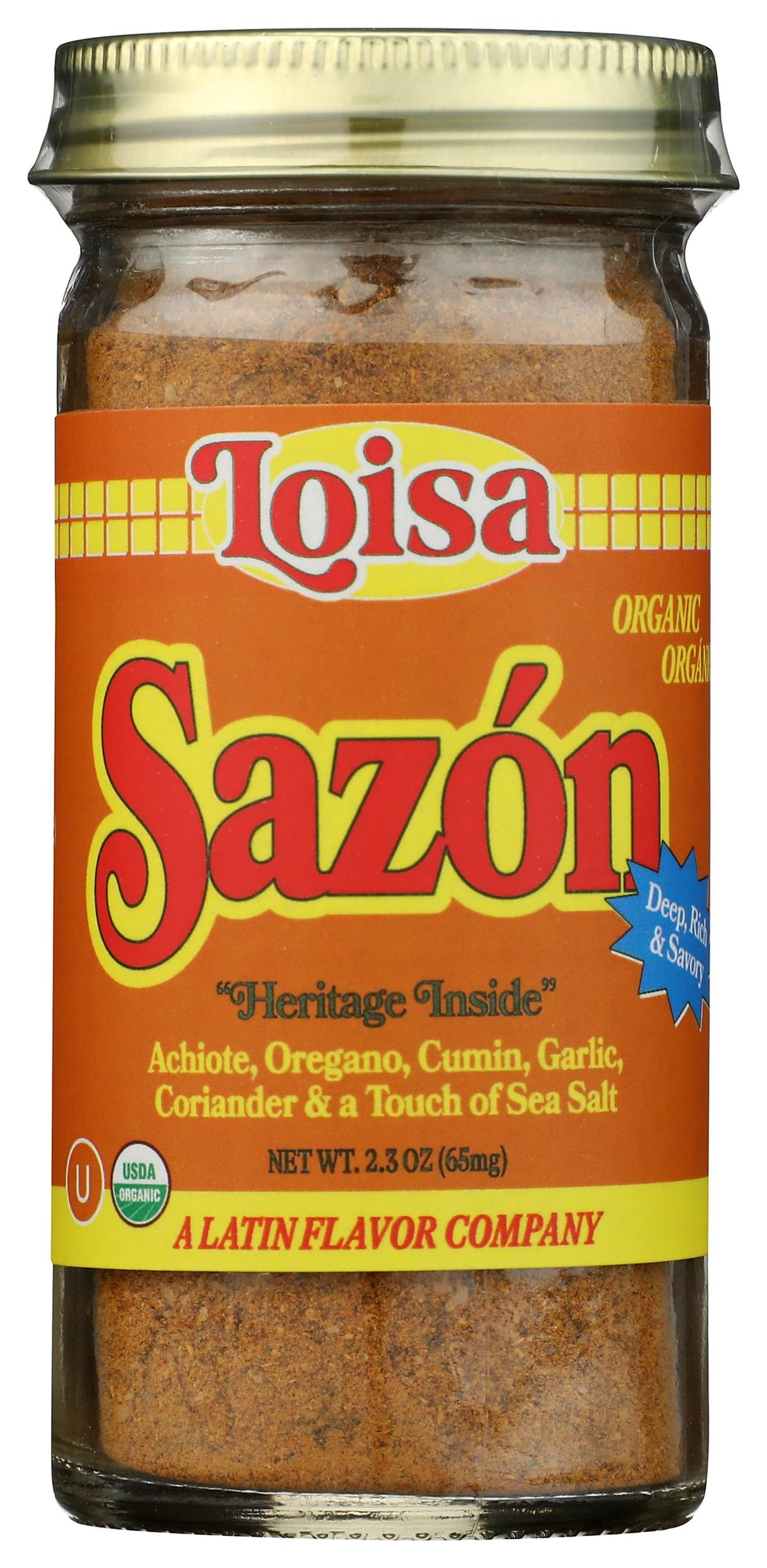Loisa Organic Sazon Seasoning, Case of 6, 2.3 oz Containers