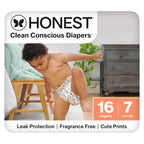 The Honest Company Pattern Play Diapers Size 7, 16 Count