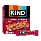 KIND Cranberry Almond Snack Bars, Case of 6 Boxes, 6 Bars per Box, 1.4 Ounce Bars