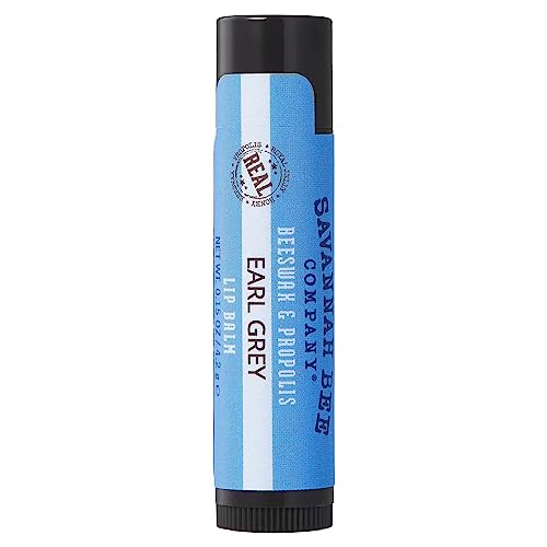 Savannah Bee Company Earl Grey Beeswax and Propolis Lip Balm, Case of 36, 0.15 Ounce