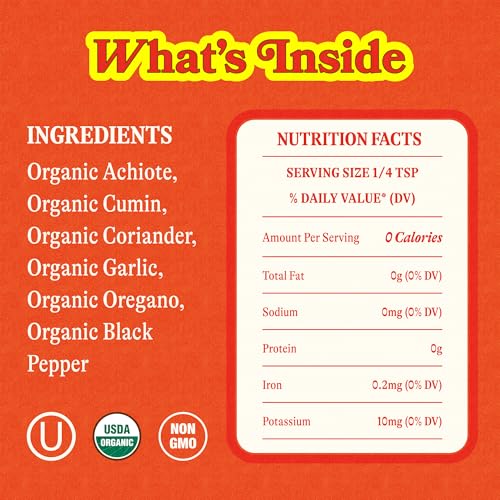 Loisa Organic Salt-Free Sazon Seasoning, Case of 6, 1.8 Ounce Jars
