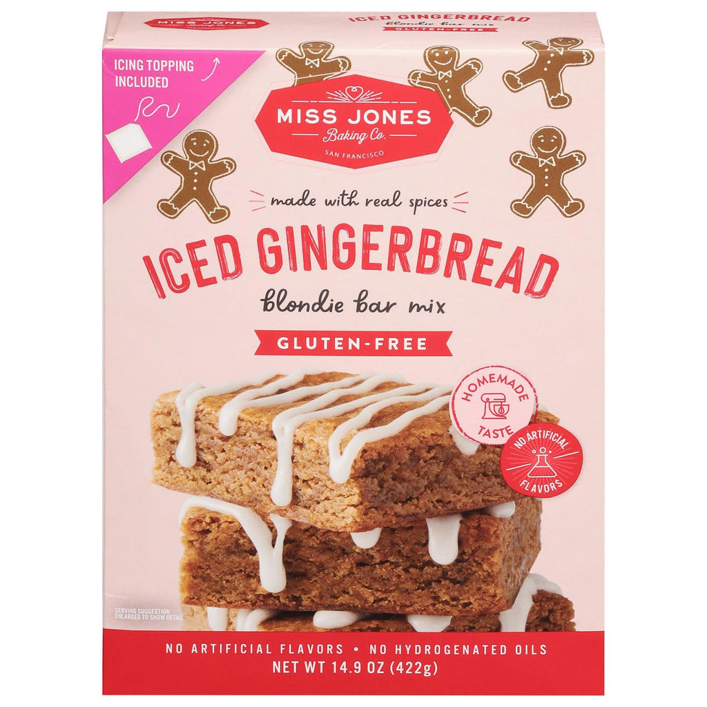 Miss Jones Baking Co. Iced Gingerbread Blondie Bar Kit, Case Of 6, 14.9 Oz
