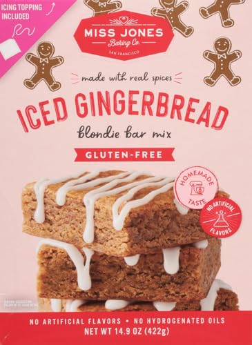 Miss Jones Baking Co. Iced Gingerbread Blondie Bar Kit, Case Of 6, 14.9 Oz