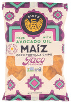 Siete Corn Taco Seasoning Tortilla Chips, Case Of 6, 7.5 Oz