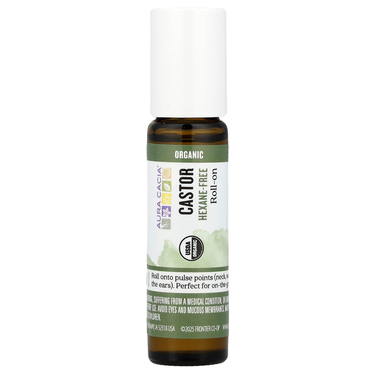 Aura Cacia Organic Castor Essential Oil, 0.31 Fl Oz