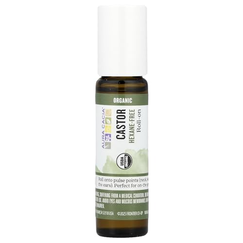 Aura Cacia Organic Castor Essential Oil, 0.31 Fl Oz
