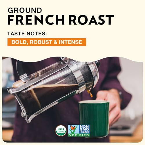 Cafe Altura Organic French Roast Ground Coffee, Case of 6, 10 Oz Cans