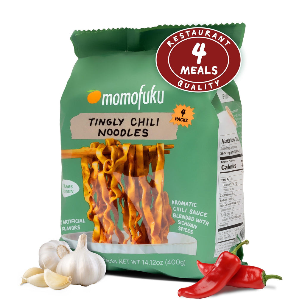 Momofuku Tingly Chili Noodles, Case of 8, 14.12 Oz Packs