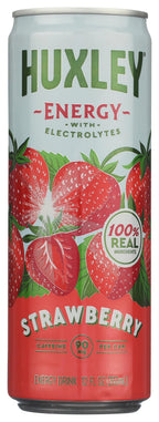Huxley Strawberry Sequoia Energy Drink, Case of 12, 12 Fl Oz Cans