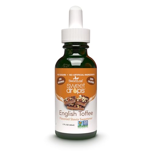 SweetLeaf Sweet Drops English Toffee Liquid Stevia, Case of 6, 2 Fl Oz Bottles