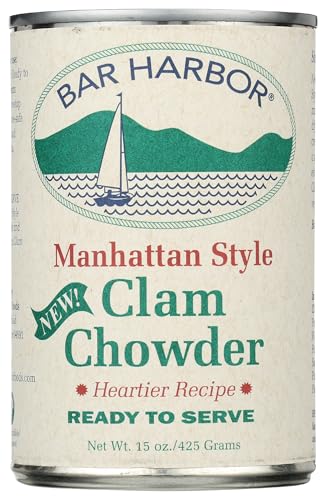 Bar Harbor Manhattan Style Clam Chowder, Case of 6, 14.5 oz Each