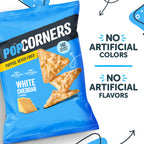 PopCorners White Cheddar Popped Corn Snack Chips, Case of 12, 5 oz Each
