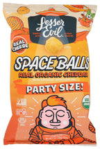 LesserEvil Organic Space Balls Cheddar Cheese Corn Puffs, 7 oz (Case of 6)