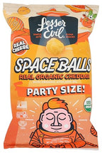 LesserEvil Organic Space Balls Cheddar Cheese Corn Puffs, 7 oz (Case of 6)