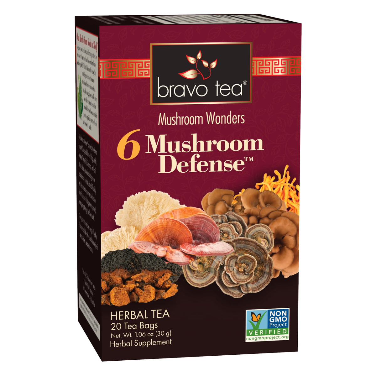 Bravo Tea 6 Mushroom Defense Tea, 20 Bags