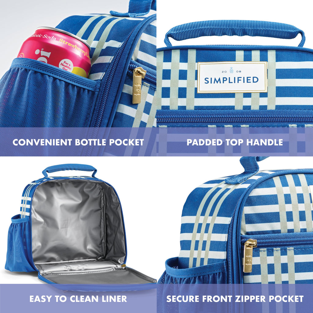 Fit & Fresh Pistachio Plaid Tote with 2 Containers, 1 Count