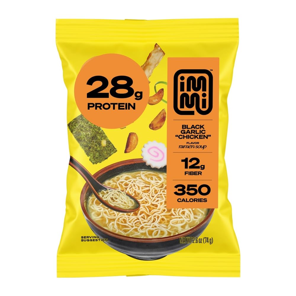 Immi Black Garlic Chicken Ramen, Case of 6, 2.6 Ounce Packs