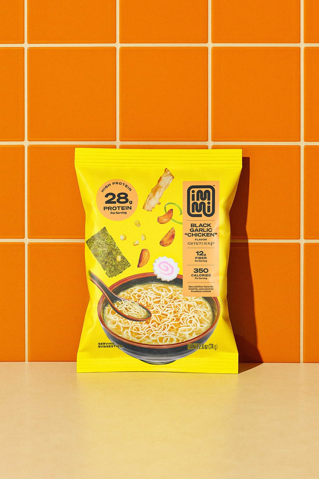 Immi Black Garlic Chicken Ramen, Case of 6, 2.6 Ounce Packs