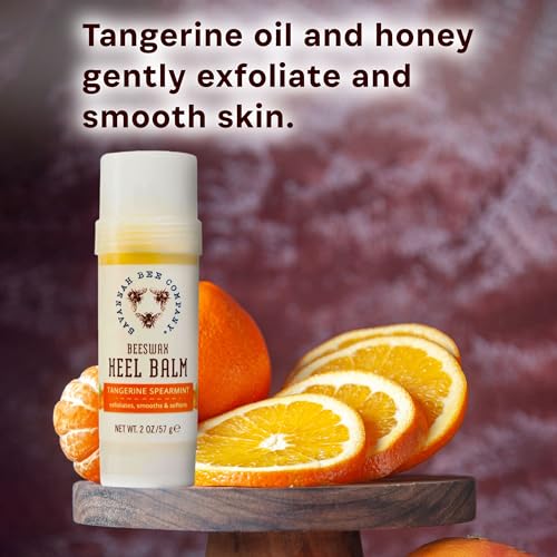 Savannah Bee Company Tangerine Spearmint Beeswax Heel Balm, Case of 6, 2 Ounce Tins