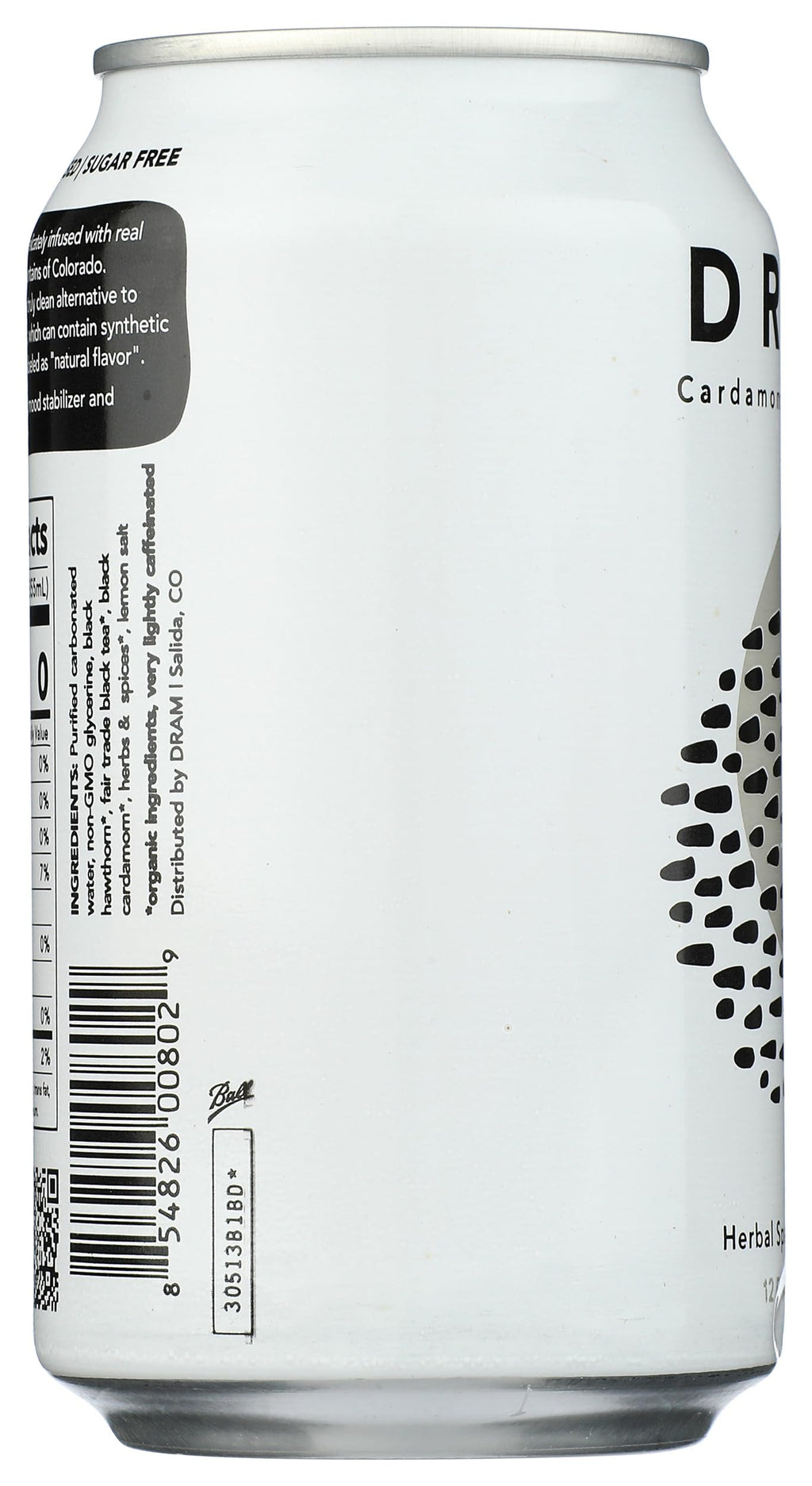 Dram Sparkling Water Cardamom And Black Tea, Case of 24, 12 Fluid Ounce Cans