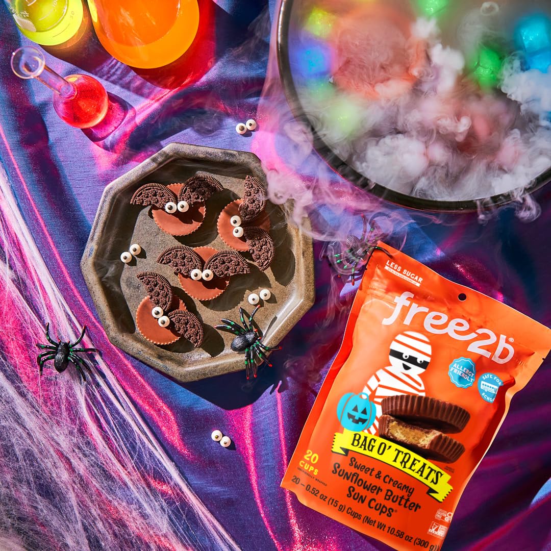 Free 2 B Sun Cups Chocolate Halloween, Case of 12, 20 Count