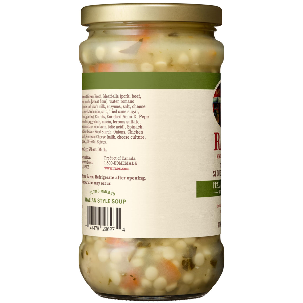 Rao's Italian Wedding Soup, Case of 6, 15.25 Ounce