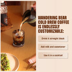 Wandering Bear Coffee Decaf Black Cold Brew Coffee, Case of 6, 32 Fl Oz