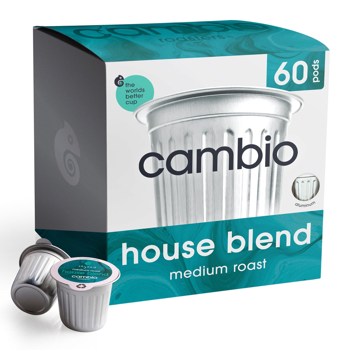 Cambio Roasters Organic House Blend Medium Roast Coffee, Case of 6, 10 Count