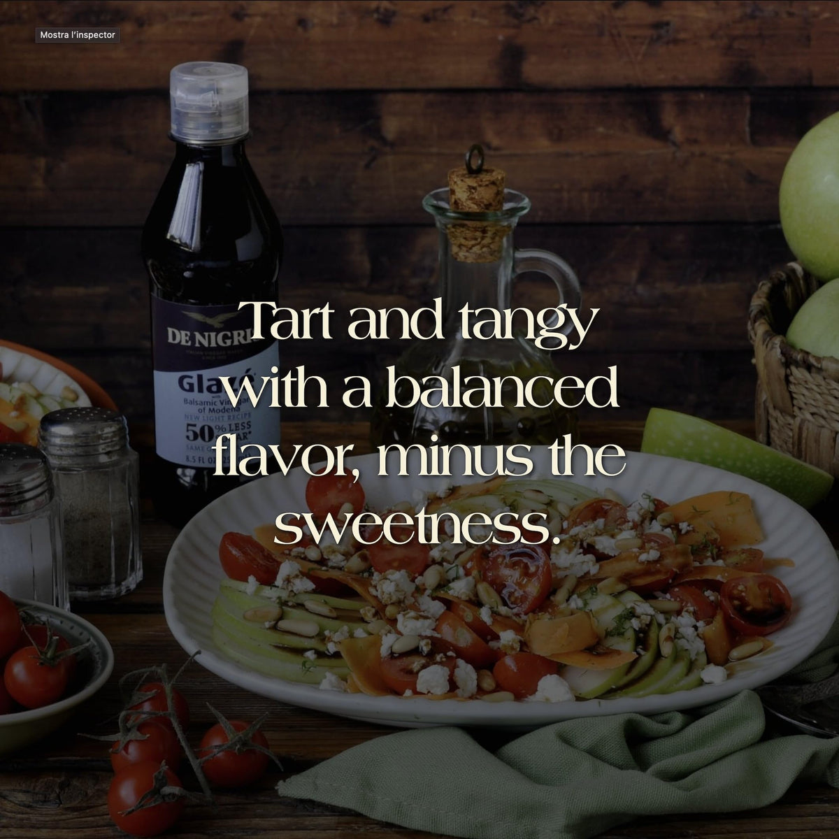 De Nigris Balsamic Vinegar Glaze, Case of 6, 8.5 fl oz