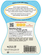 Suzie's Organics Organic Yellow Mustard, Case of 6, 8 Ounces
