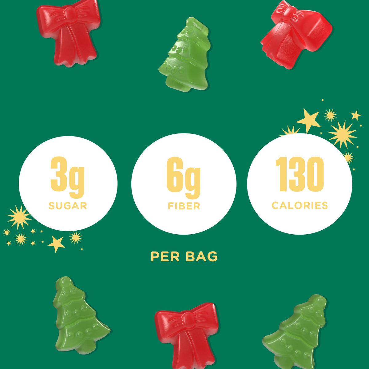 SmartSweets Merry Mix Candy, Case of 14, 1.8 Ounce Bags