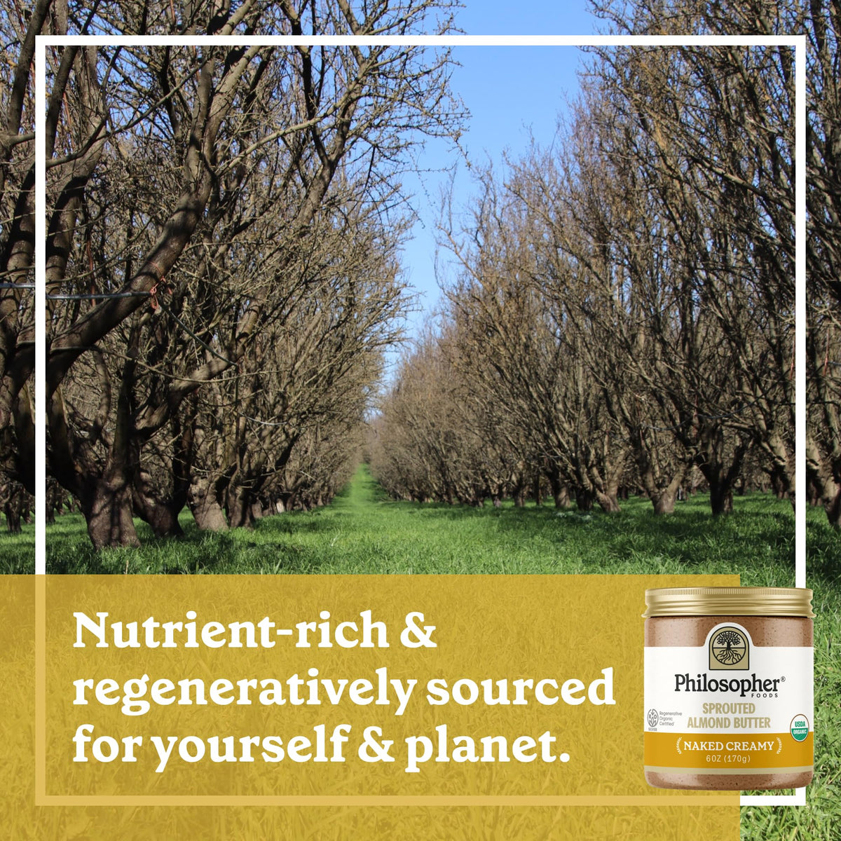 Philosopher Foods Organic Naked Creamy Almond Butter, 6 oz, Case of 6