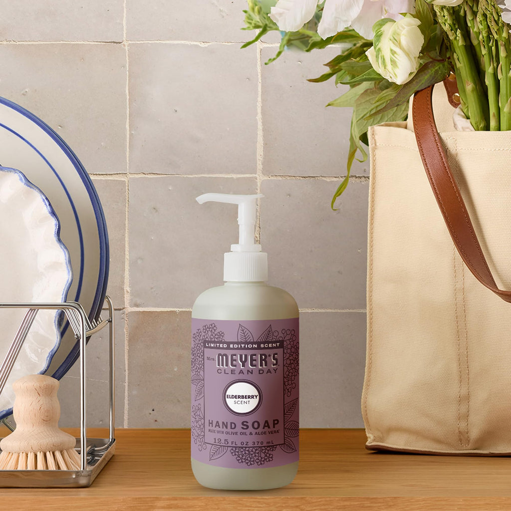 Mrs. Meyer's Clean Day Elderberry Hand Soap, 12.5 fl oz, Case of 6