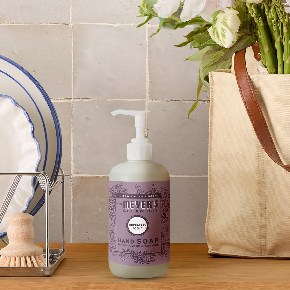 Mrs. Meyer's Clean Day Elderberry Hand Soap, 12.5 fl oz, Case of 6
