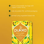 Pukka Organic Lemon Ginger Manuka Honey Tea, Case of 4, 20 Count