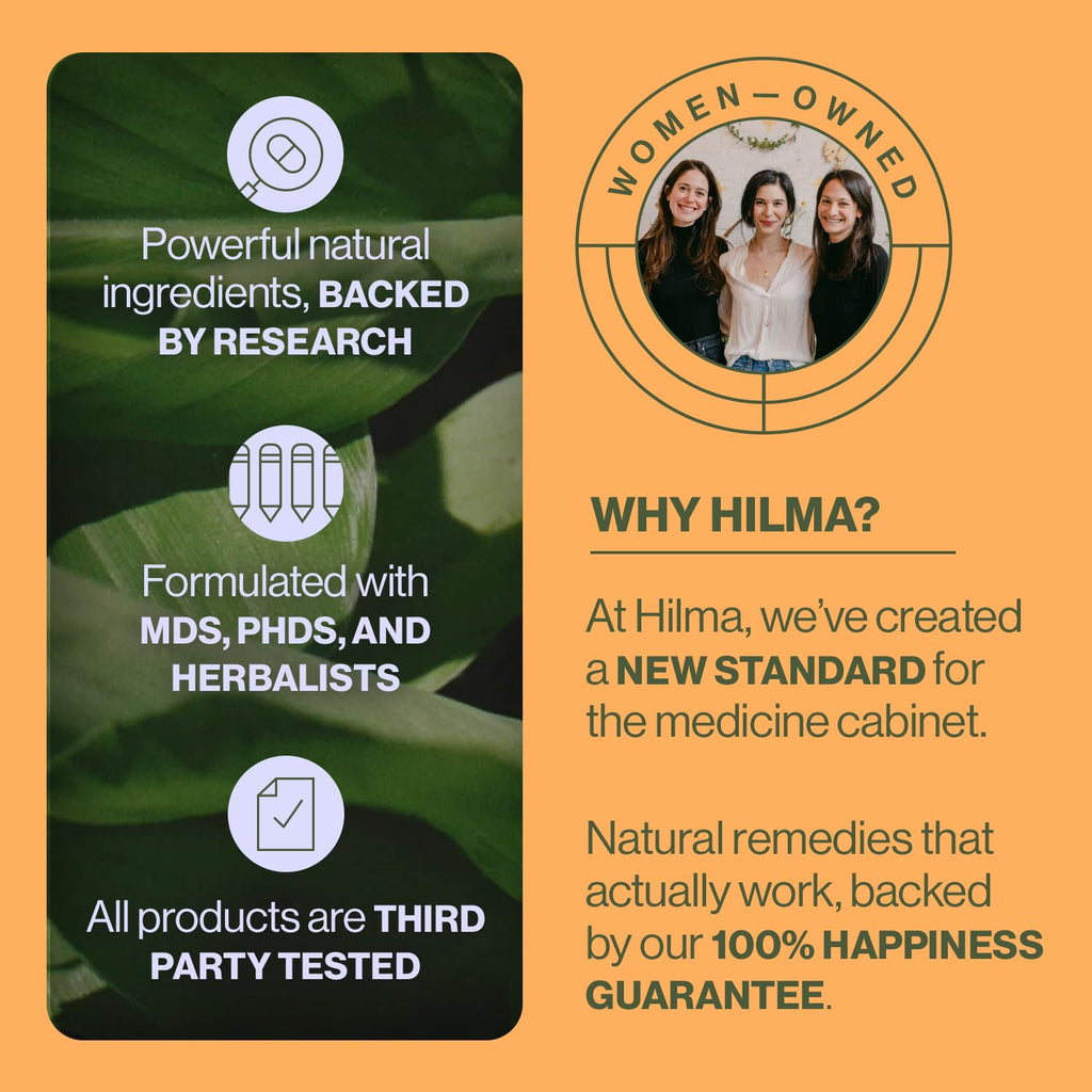 Hilma Dairy and Gluten Digestive Enzymes Herbal Supplement, 30 Count