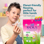 RADIUS Bubblegum EcoFlex Kids Floss Picks, 50 Count