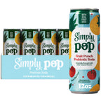 Simply Pop Fruit Punch Prebiotic Soda, Case of 12, 12 Fluid Ounce