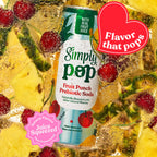 Simply Pop Fruit Punch Prebiotic Soda, Case of 12, 12 Fluid Ounce