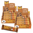 Awake Chocolate Caffeinated Chocolate Caramel Bar, Case of 20, 1.2 Ounce Bars