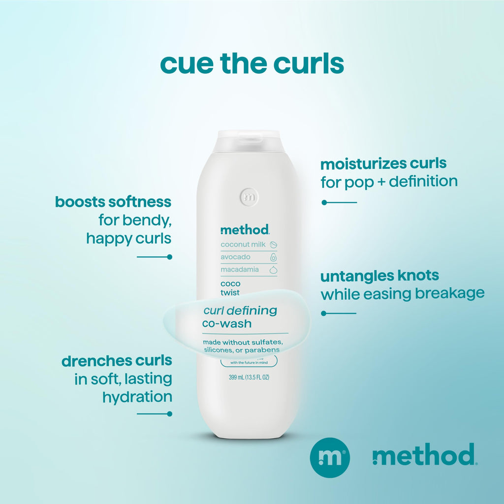 Method Coco Twist Curl Defining Co-Wash, Case of 6, 13.5 Fluid Ounce