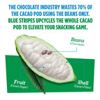 Blue Stripes Whole Cacao Hazelnut Butter Dark Chocolate Truffle Bar, Case of 24, 2.1 Ounce Bars