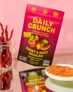 Daily Crunch Sweet Sichuan Cashew Edamame Nut Snack, Case of 6, 4 Ounces