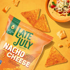 Late July Organic Nacho Cheese Tortilla Chips, 6 Ounce, Case of 12