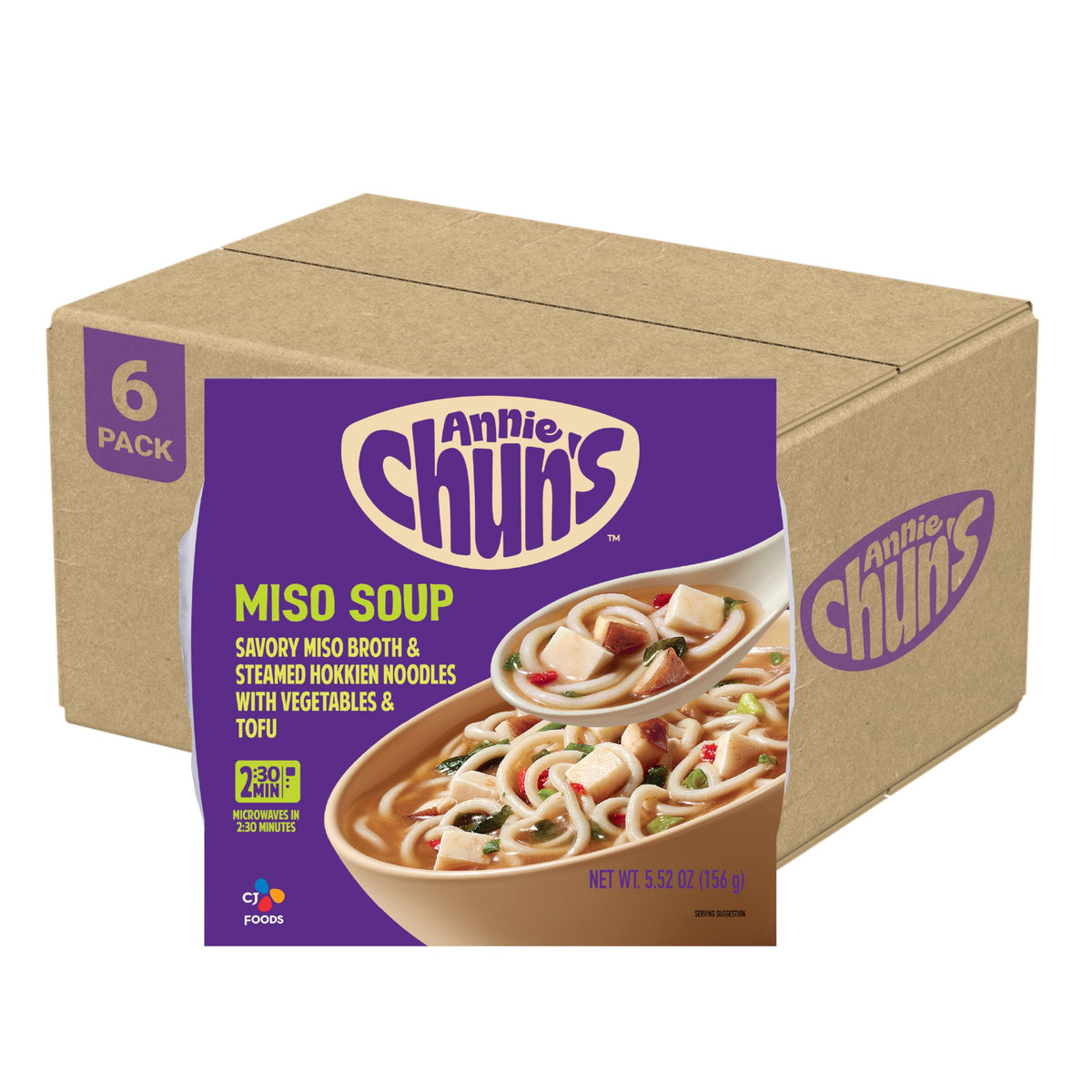 Annie Chun's Miso Soup Bowl, 5.52 Ounce, Case of 6