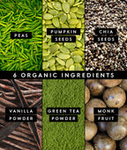 Truvani Organic Matcha Plant Protein Powder, 22 Ounces