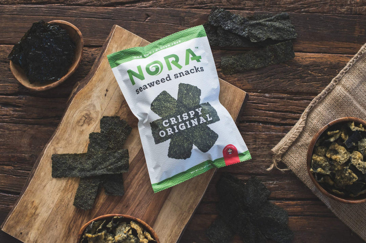 Nora Snacks Original Seaweed, 1 Oz Bags, Case of 12
