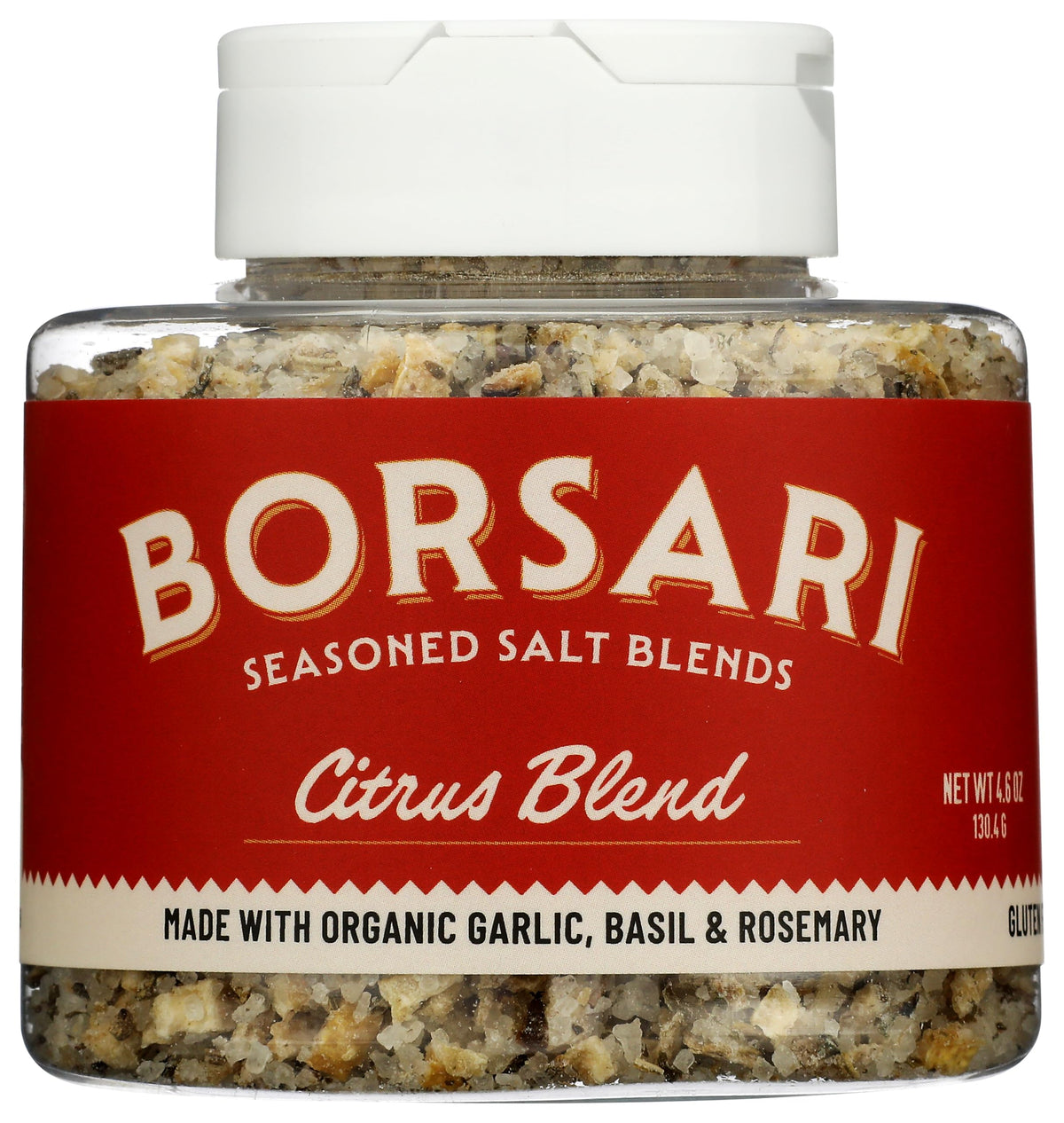 Borsari Organic Citrus Blend Seasoning Salt, Case of 6, 4.6 oz