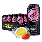 Riot Energy Strawberry Lemon Energy Drink, Case of 12, 16 fl oz Cans